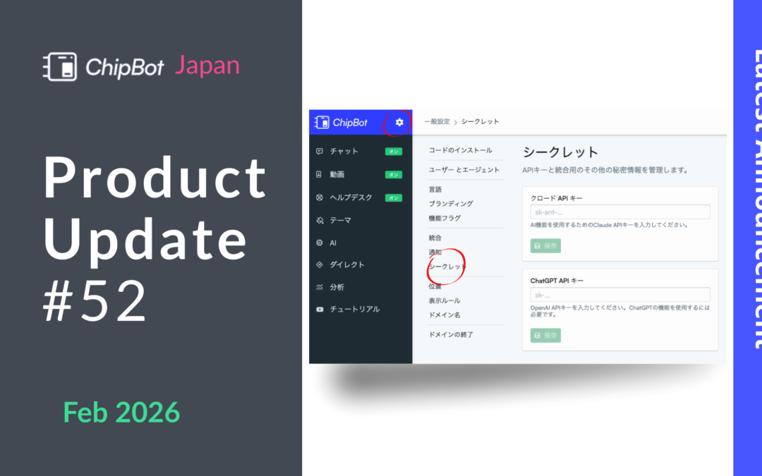 Update #52：AIの自由化からモバイル・管理機能の刷新まで